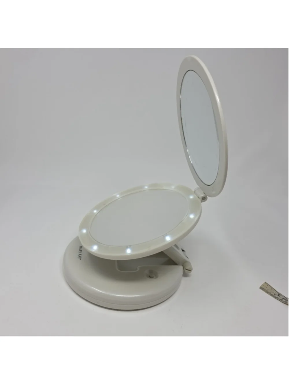 MARY KAY Vtg Lighted LED Double Folding Magnified Vanity Travel Makeup Mirror